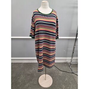 Aldomartins Barcelona Geometric Triangle Knit Sweater Dress Multicolor Women